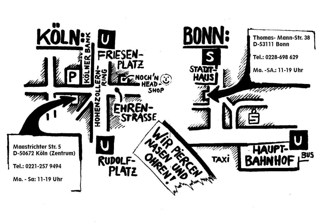 Anfahrt Galactic Köln und Bonn